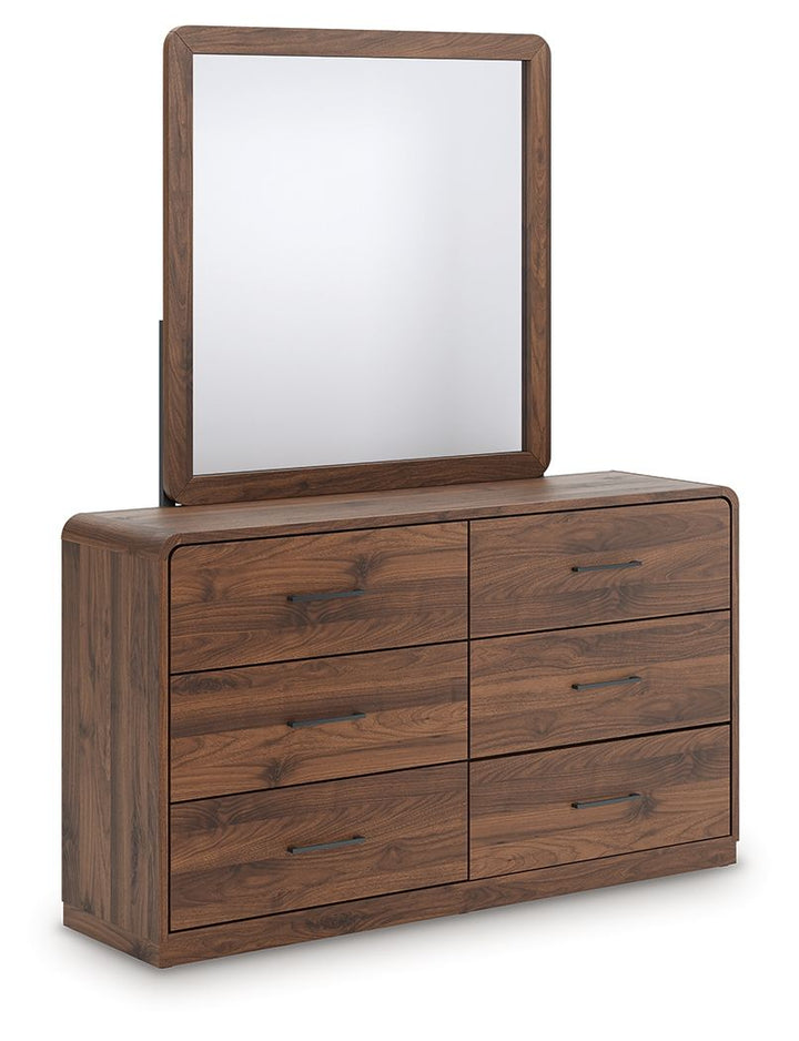 Fortlorn - Dresser And Mirror - Walnut Brown by Ashley Furniture product image