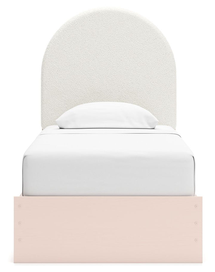 Wistenpine - Twin Upholstered Panel Bed With Under Bed Storage - Blush by Ashley Furniture product image