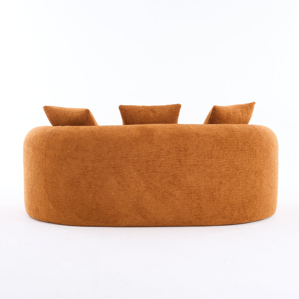 curved-loveseat-orange-full-compression-sponge-sofa