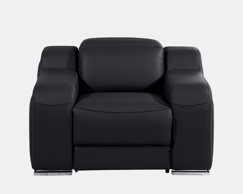DivanItalia 1116 White Italian Leather Power Reclining Chair with Power Headrests - alternate view 13