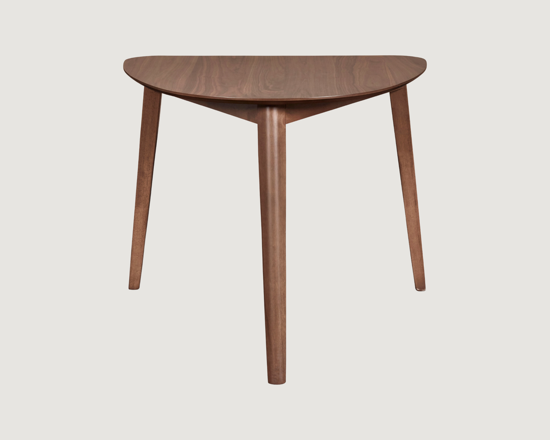 3-Piece Mid-Century Dining Set for Small Spaces – Walnut Finish