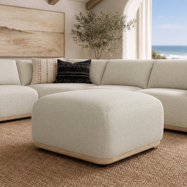 Evans - Contemporary Off-White Fabric Modular Sectional Sofa