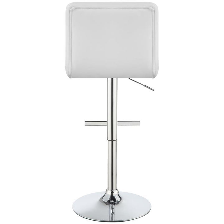 Lenny - Upholstered Adjustable Bar Stool  - White