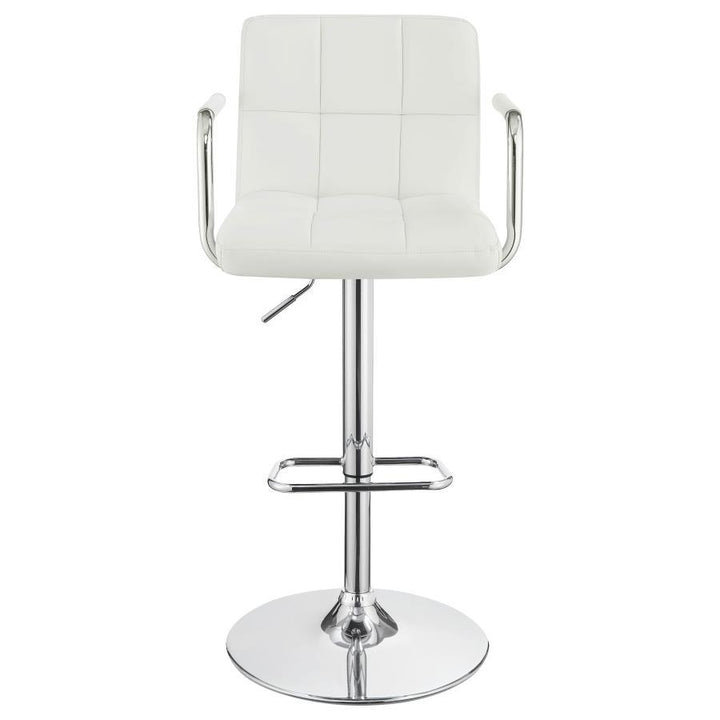 Palomar - Adjustable Height Bar Stool - White And Chrome