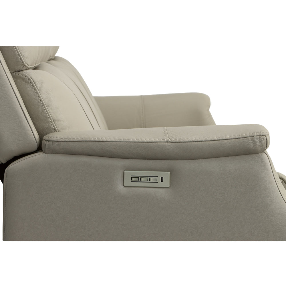 Easton Power Reclining Sofa With Power Headrests & Lumbar Dove