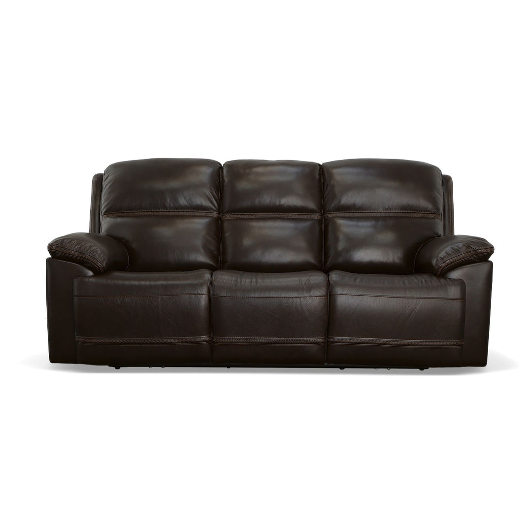 Flexsteel 1759-62PH-20270 Jackson  Power Reclining Sofa With Power Headrests  Dark Brown