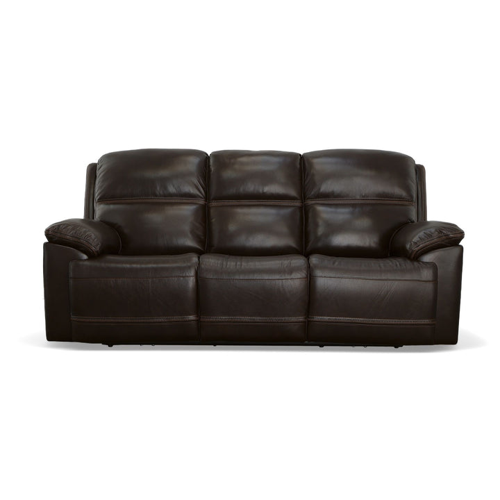 Flexsteel 1759-62PH-20270 Jackson  Power Reclining Sofa With Power Headrests  Dark Brown
