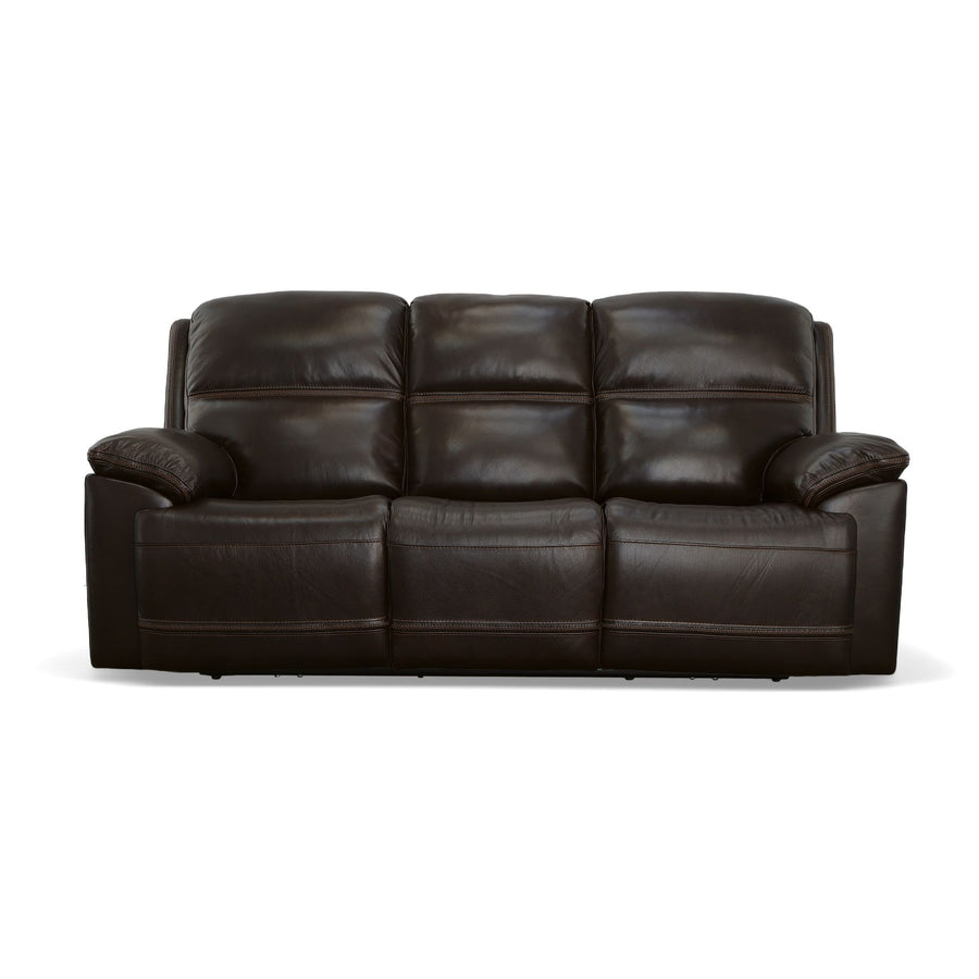 Flexsteel 1759-62PH-20270 Jackson  Power Reclining Sofa With Power Headrests  Dark Brown