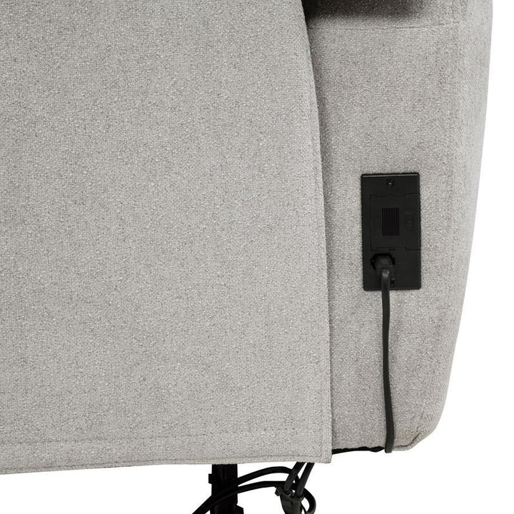 Sylmar - Chenille Upholstered Power Recliner - Dove Gray