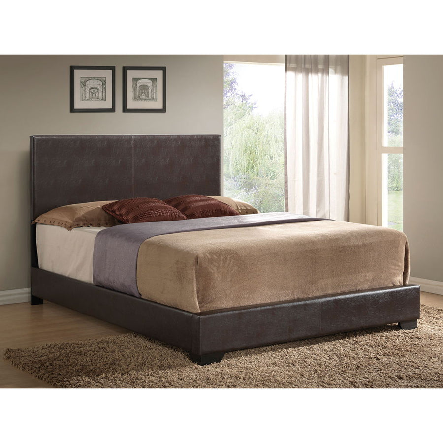 ACME Furniture Ireland III Eastern King Bed Brown Synthetic Leather