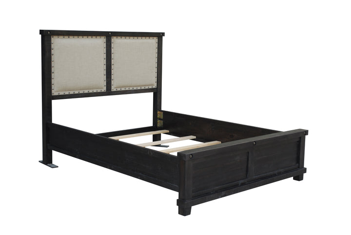 Modus Furniture 7Yc9P4 Yosemite Upholstered Wood Panel Bed In Cafe