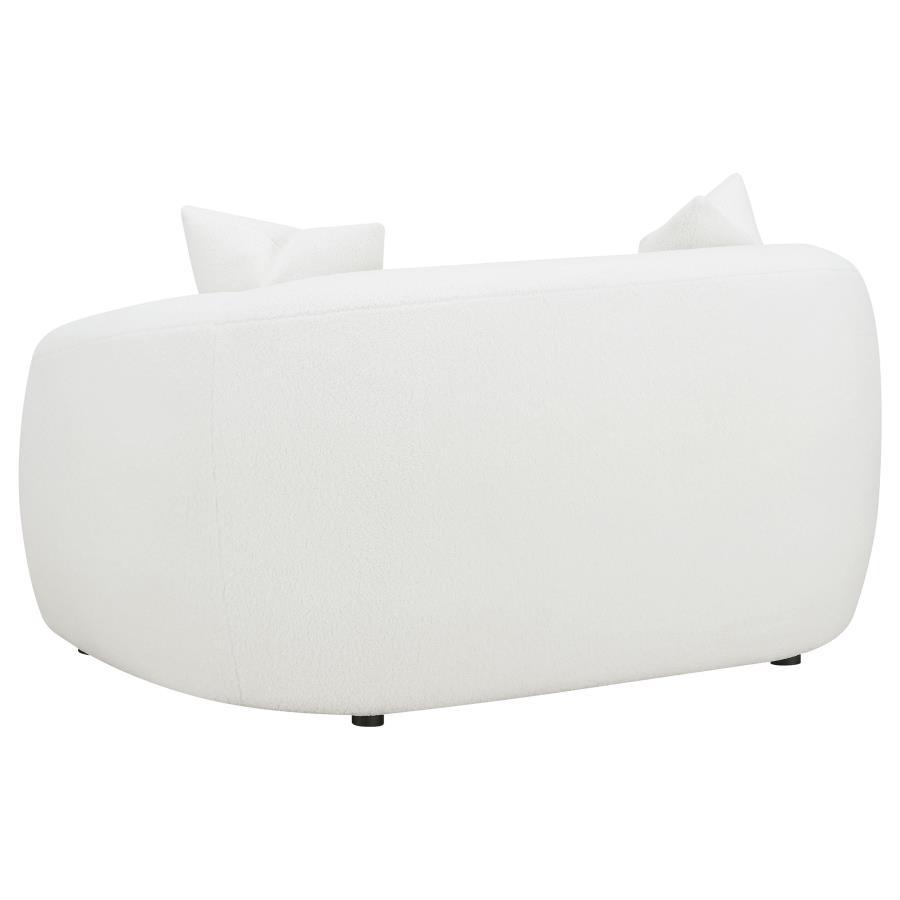 Isabella - 3 Piece Faux Sheepskin Upholstered Sofa Set - Natural