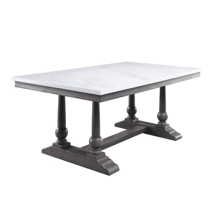 Yabeina - Dining Table - Marble Top Top & Gray Oak