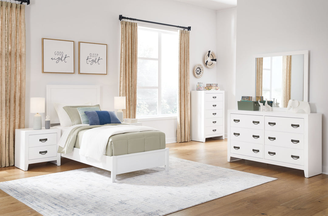 Binterglen - Twin Panel Bed - White by Ashley Furniture product image