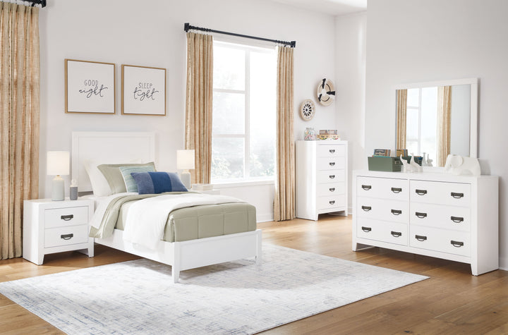 Binterglen - Twin Panel Bed - White by Ashley Furniture product image