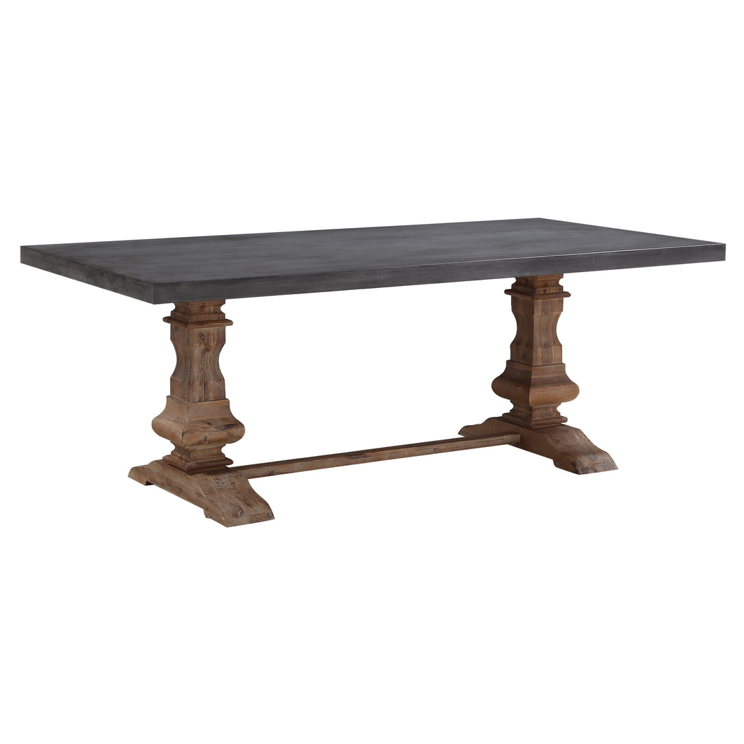 Modus Furniture 9Ks861T Thurston Concrete And Solid Wood Rectangular Dining Table