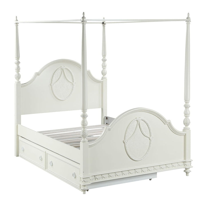 Dorothy - Full Post Bed - Ivory