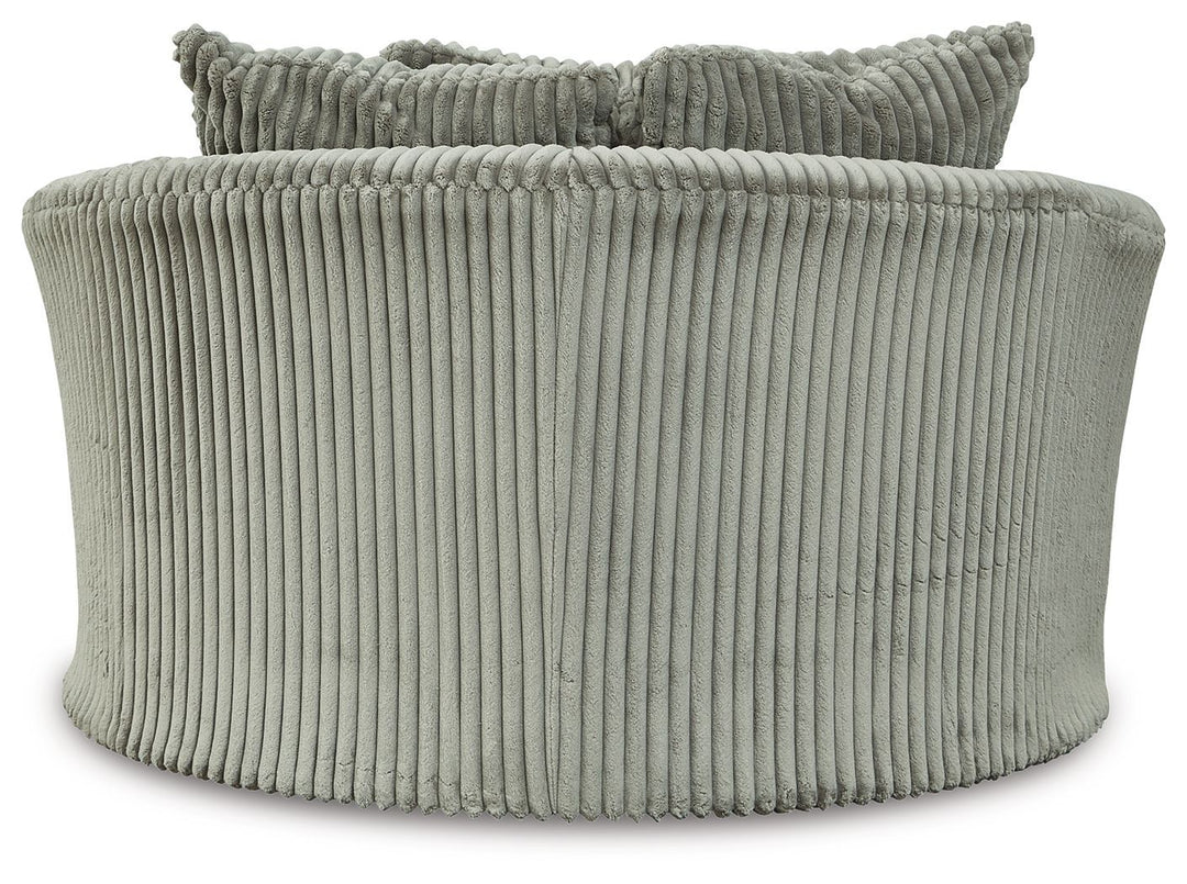 Lindyn - Oversized Swivel Accent Chair - Fog