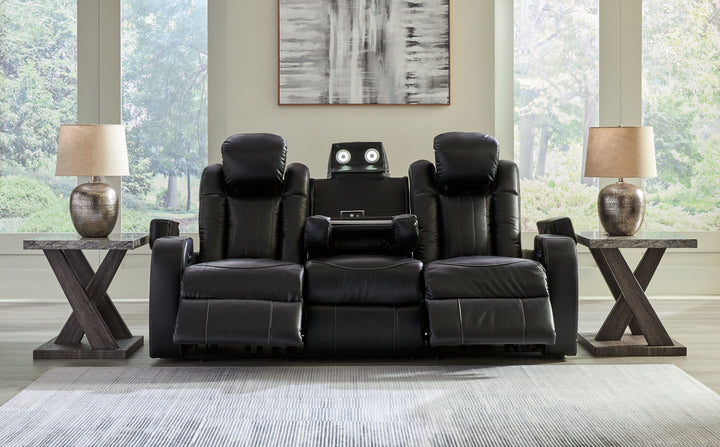 Caveman Den - Power Reclining Sofa With Adj Headrest - Midnight