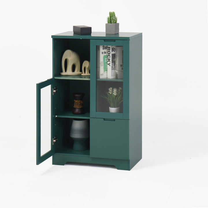modern-cabinet-with-glass-doors-and-drawer