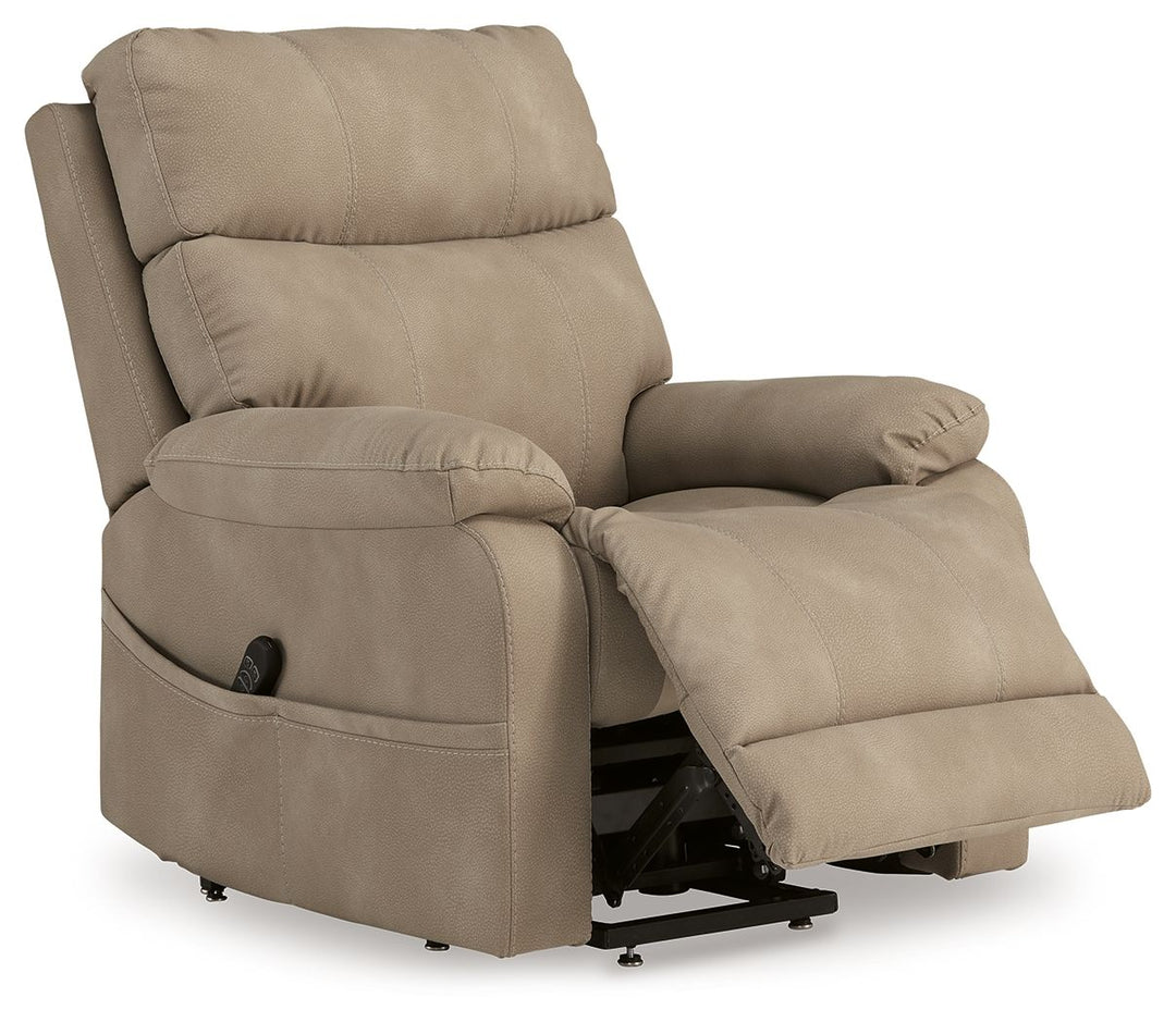 Next-Gen Durapella Power Lift Recliner with Dual Motors & Faux Leather Upholstery - Sand