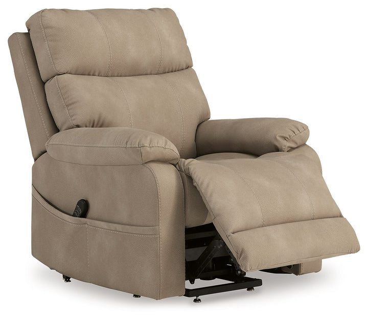 Next-Gen Durapella Power Lift Recliner with Dual Motors & Faux Leather Upholstery - Sand