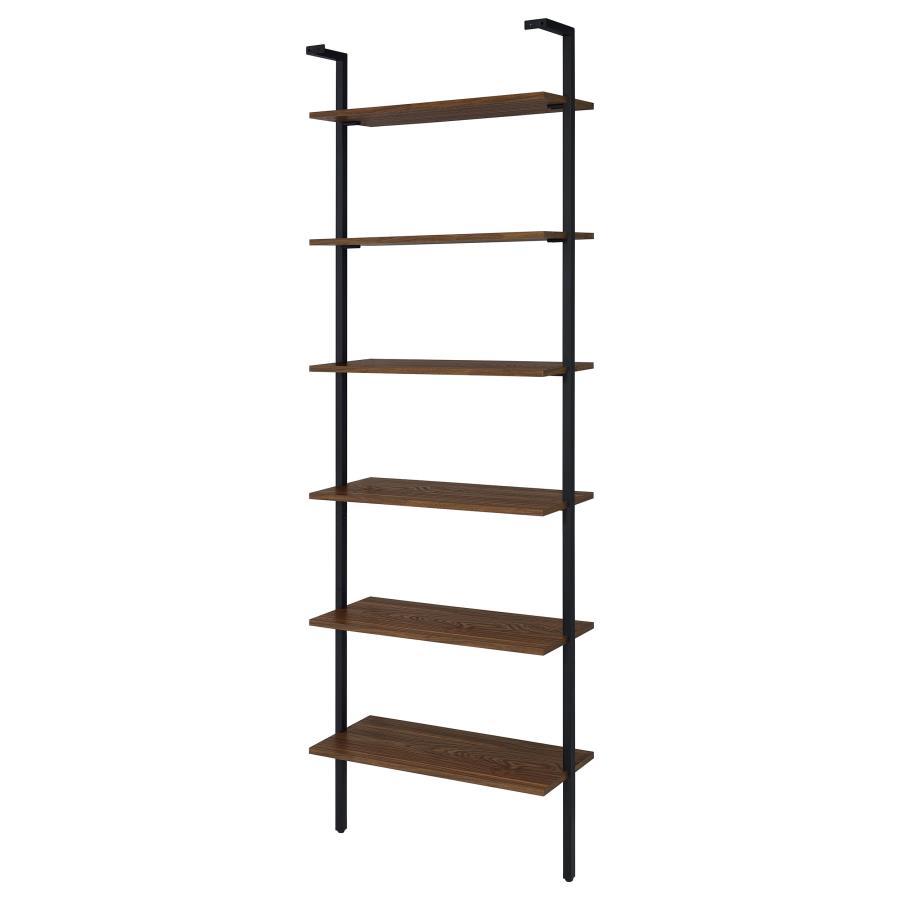Owens - 6-Shelf Wall Bookshelf - Walnut