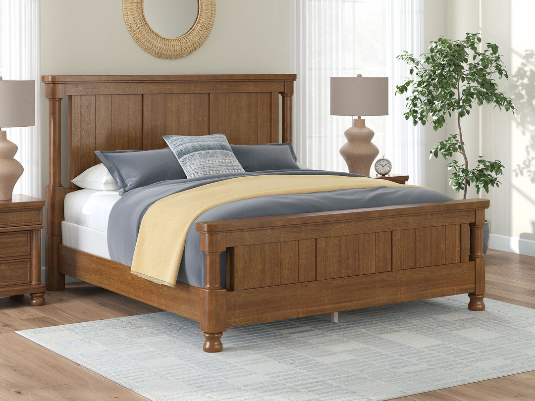 Rowlenstown - King Poster Bed - Brown by Ashley Furniture product image