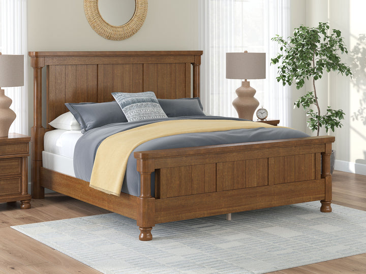 Rowlenstown - King Poster Bed - Brown by Ashley Furniture product image