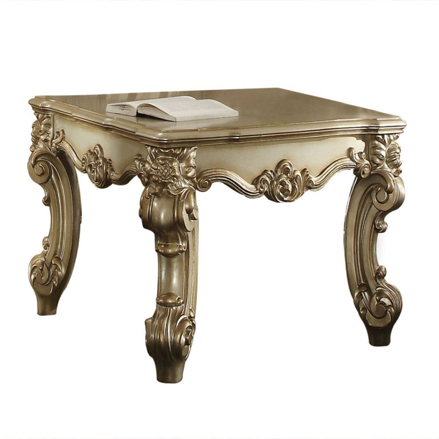 ACME Furniture Vendome II End Table Gold Patina & Bone