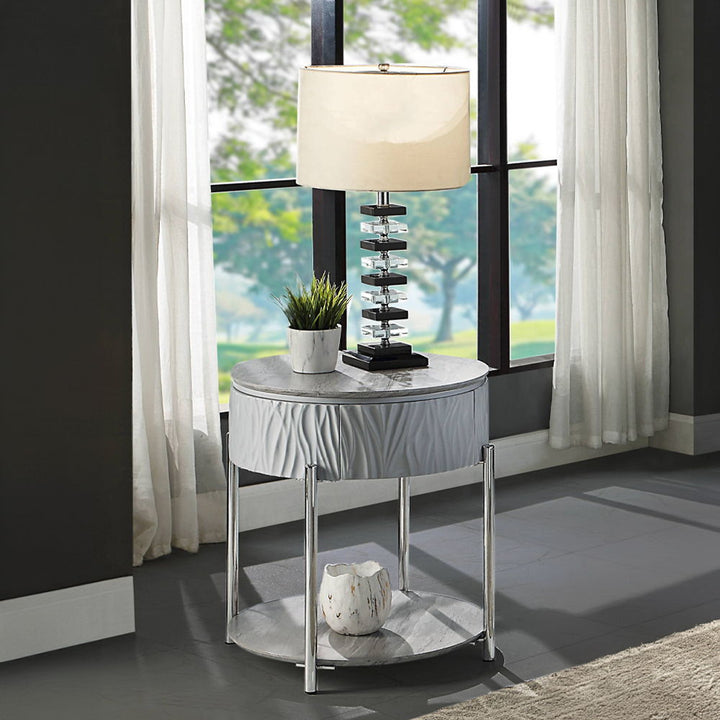 yukino-end-table-gray-high-gloss-chrome