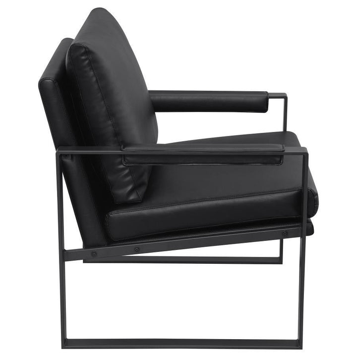 Rosalind - Upholstered Track Arm Accent Chair - Black