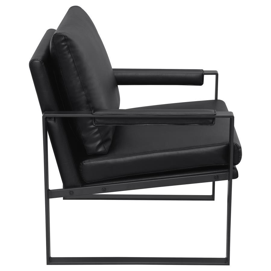 Rosalind - Upholstered Track Arm Accent Chair - Black