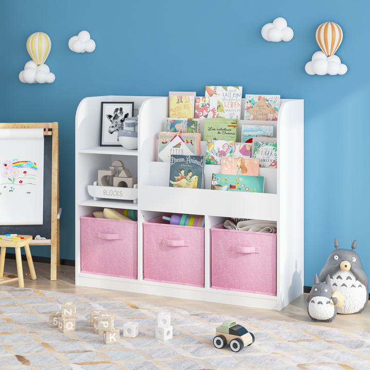 kids-bookcase-and-bookshelf-multifunctional-bookcase-white-pink