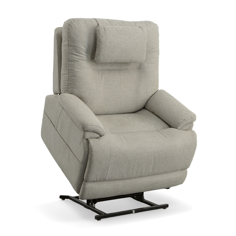 Zecliner Model 2+ Fabric Power Lift Sleep Recliner with Power Headrest, Lumbar, Heat & Massage in Dove
