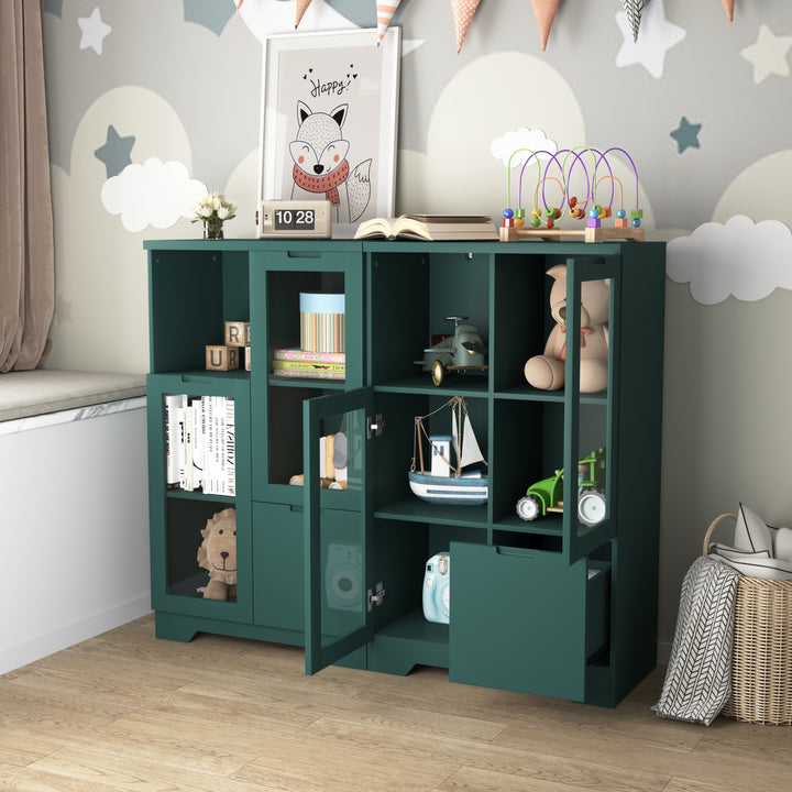 modern-cabinet-with-glass-doors-and-drawer