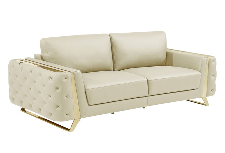DivanItalia 1050 Sofa in Top-Grain Italian Leather - Beige