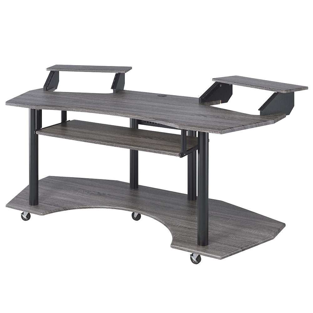 Eleazar - 71" Music Studio Desk - Black Oak