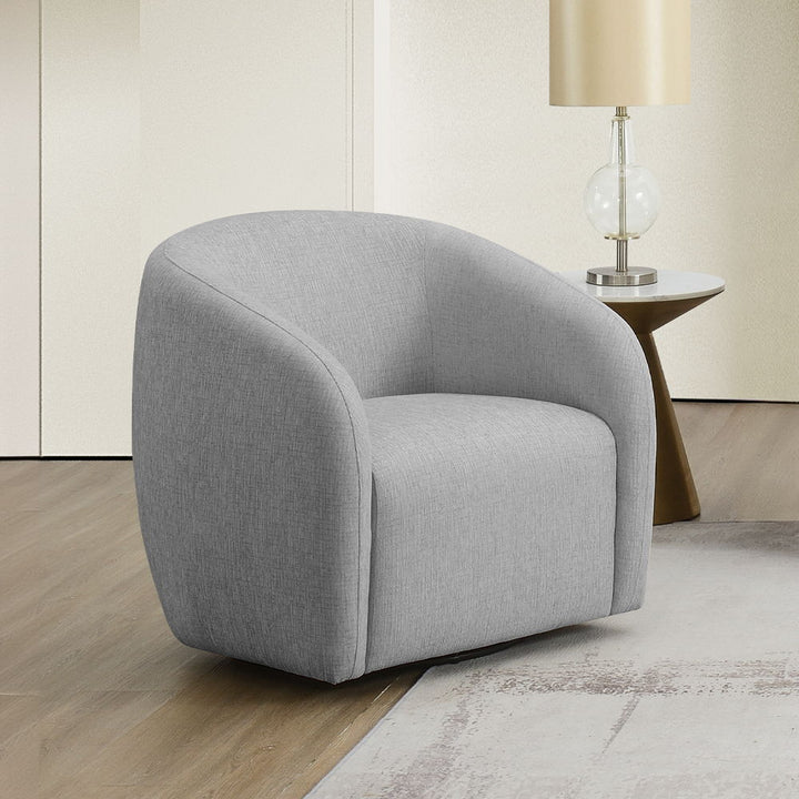 Etienne - Chair With Swivel - Gray Linen