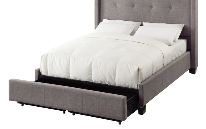 Modus Furniture 3Zh3D47 Madeleine Wingback Upholstered Platform Storage Bed