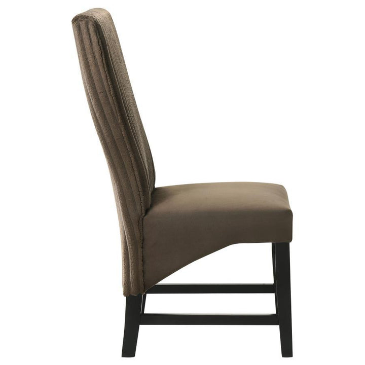 Barrand - Upholstered Dining Side Chair  - Chocolate