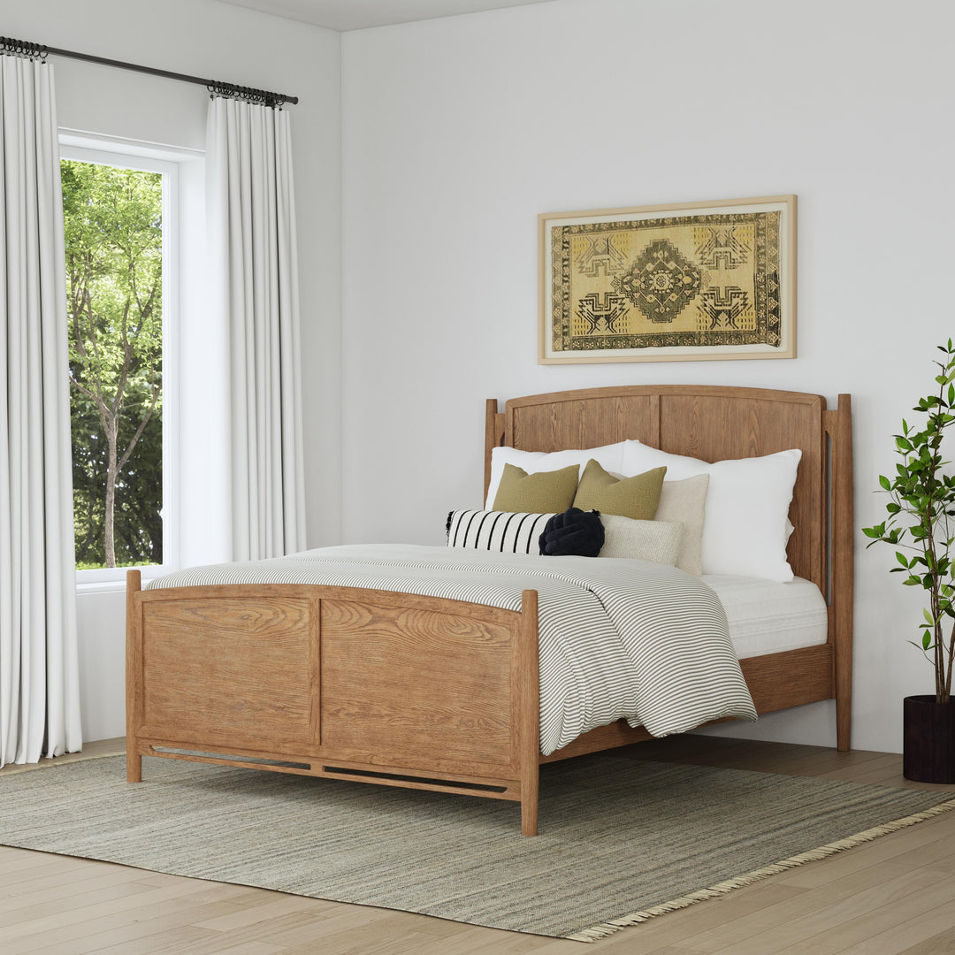 Verona Queen Panel Bed Dark Brown