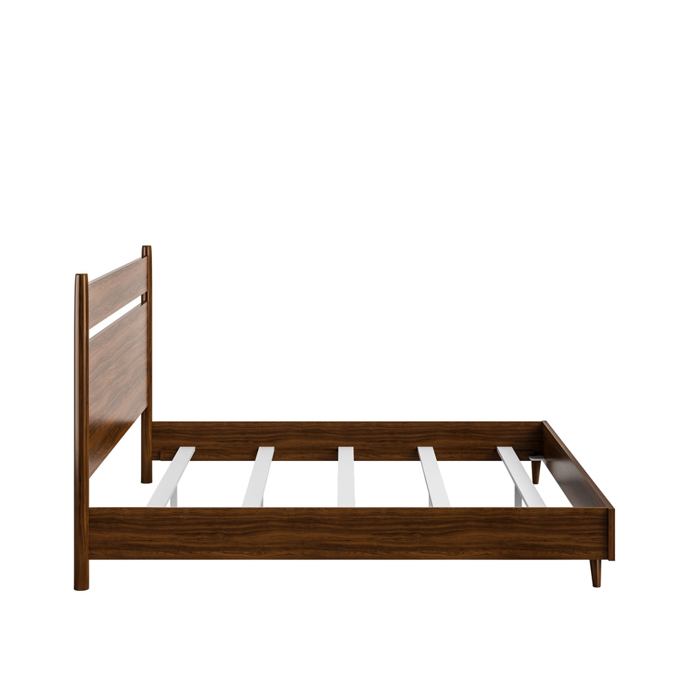 Ludwig King Panel Bed Dark Brown