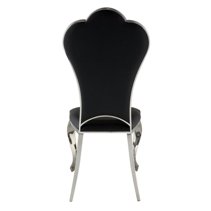 Cyrene - 43" Side Chair Set of 2) - Black Synthetic Leather