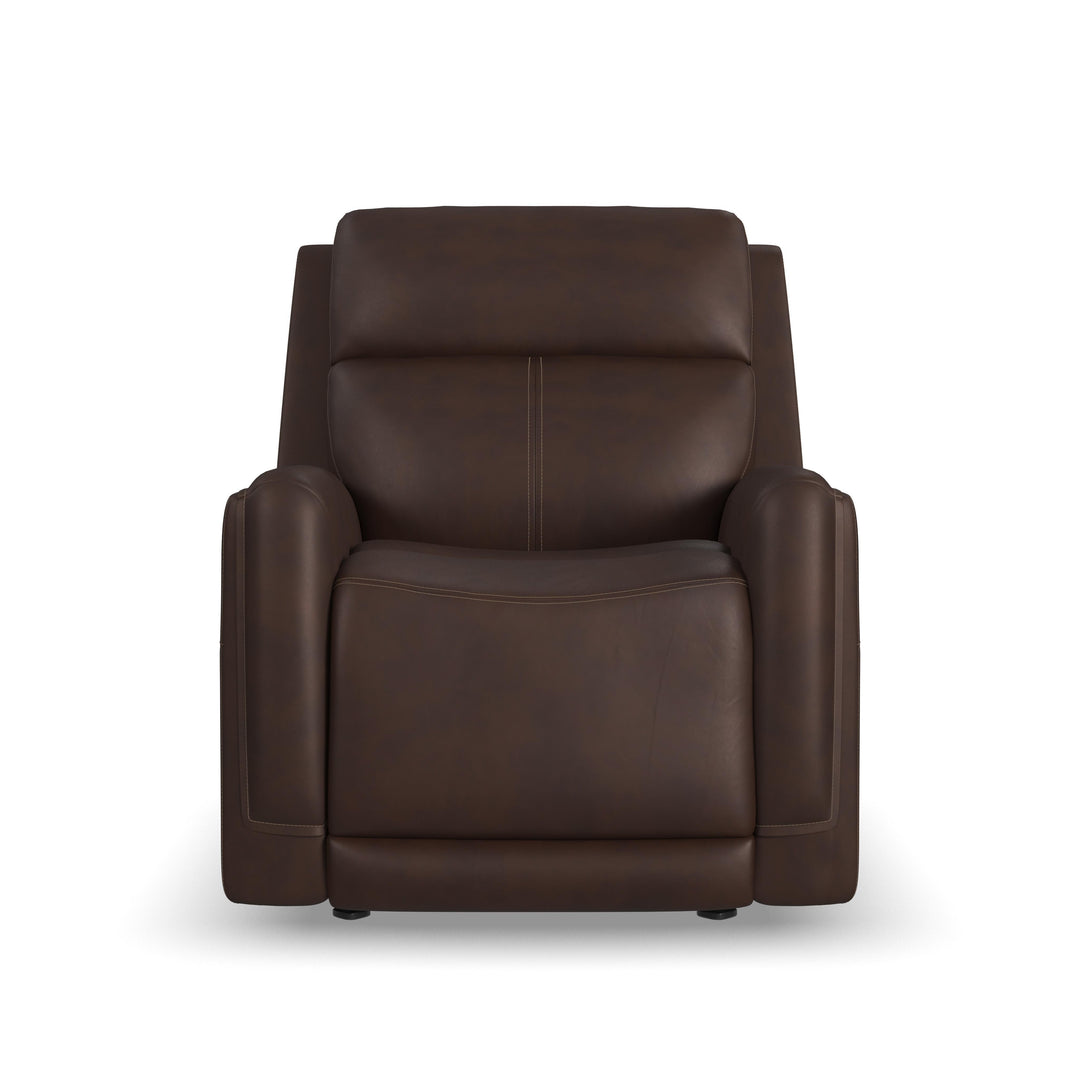 Flexsteel 1158-54GL-94671 Alister  Power Gliding Recliner With Power Headrest And Lumbar  Burnt Umber
