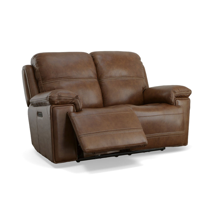 Fenwick Power Reclining Loveseat With Power Headrests Cognac
