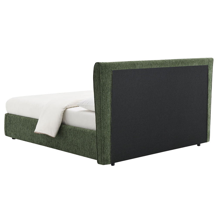 Cheryl - Queen Bed - Dark Green Chenille