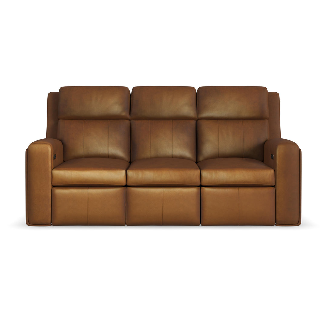 Flexsteel 1596-62PH-70572 Wyatt  Power Reclining Sofa With Power Headrests & Lumbar  Light Brown