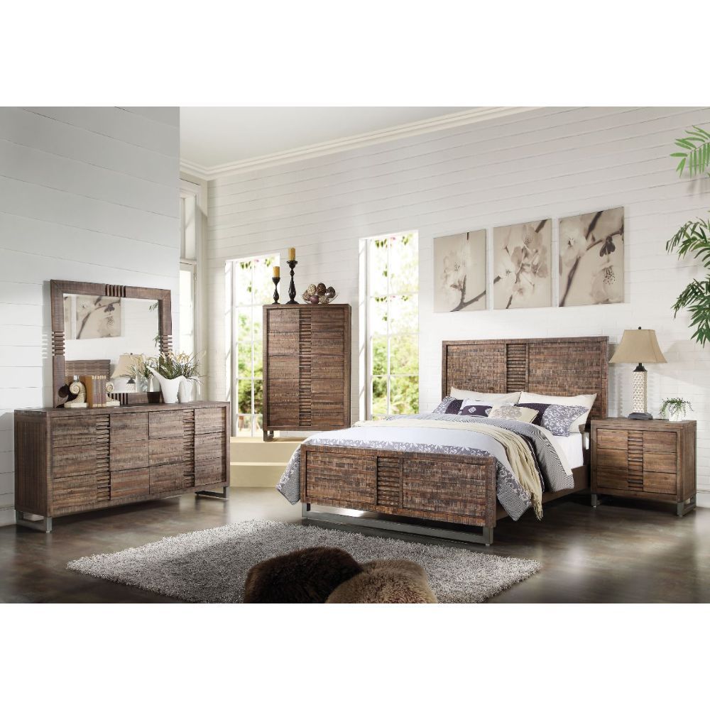 Andria - Queen Bed - Reclaimed Oak