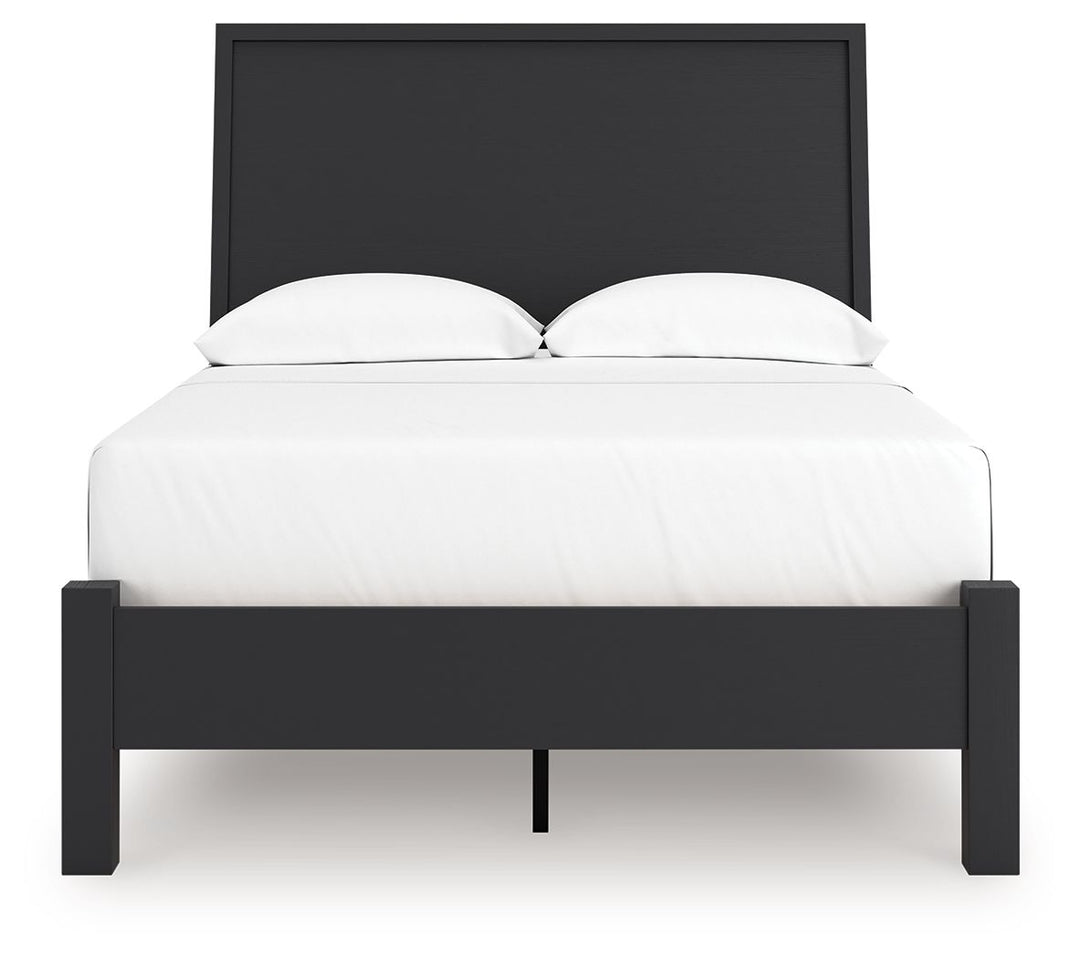 Danziar - Full Panel Bed With Low Footboard - Black by Ashley Furniture product image